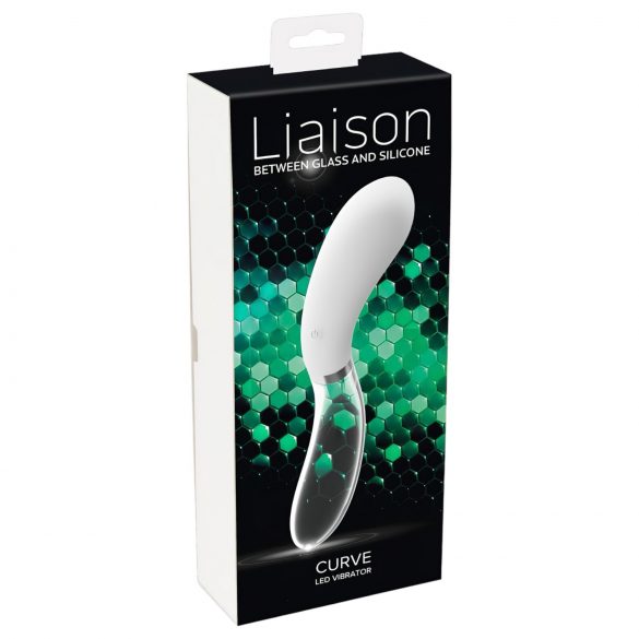 Liaison Curve - Vibrador LED recarregável (transparente)