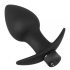 Conjunto Preto Veludo - Vibrador Anal Recarregável, 3 Peças (Preto)