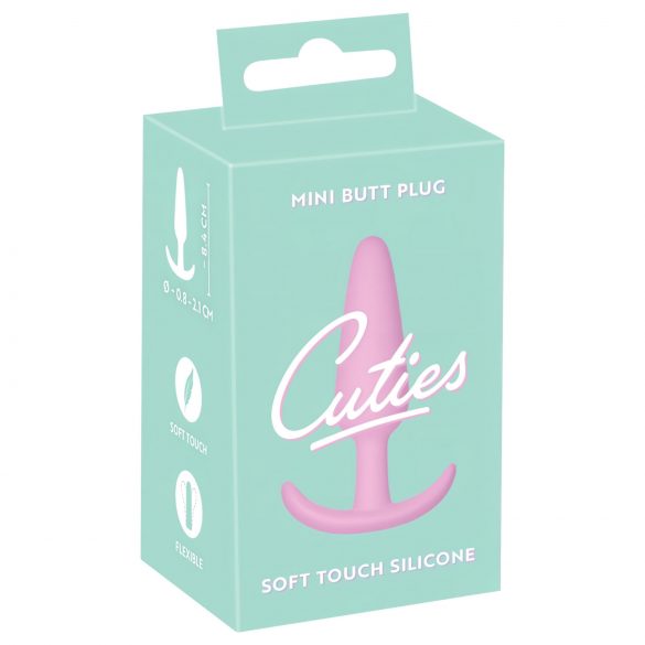 Plugue Anal Mini Cuties - silicone rosa (2,1 cm)