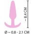 Plugue Anal Mini Cuties - silicone rosa (2,1 cm)