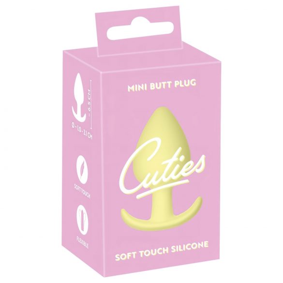 Cuties Mini Plug Anal de Silicone - Amarelo (3,1 cm)