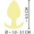 Cuties Mini Plug Anal de Silicone - Amarelo (3,1 cm)