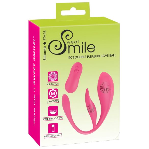 SMILE - Ovo vibratório c/ controle sem fio (rosa)