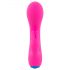 Vibrador recarregável à prova d'água com estimulador clitoriano (rosa)