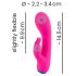 Vibrador recarregável à prova d'água com estimulador clitoriano (rosa)