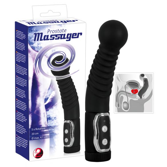 You2Toys - Massageador de Próstata giratório (preto)