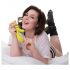 Jülie - Vibrador com estimulador clitoriano (amarelo-esverdeado)