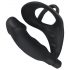 Veludo Negro - Vibrador Anal com Anel Peniano e Escrotal (Preto)