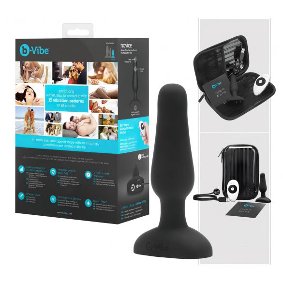 b-Vibe Novice - Vibrador Anal para Iniciantes (preto)