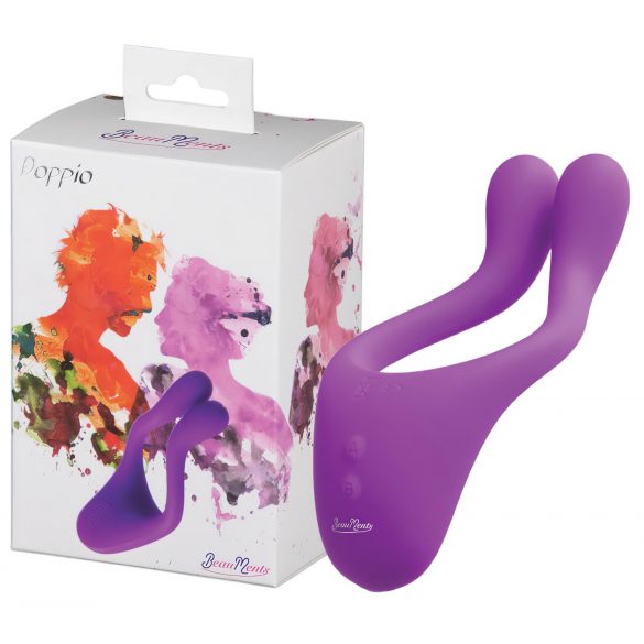 BeauMents Doppio - vibrador casal 3 motores recarregável (roxo)