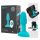 b-Vibe Rimming - Vibrador anal turquesa com esferas giratórias