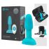 b-Vibe Rimming - Vibrador anal turquesa com esferas giratórias