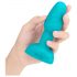 b-Vibe Rimming - Vibrador anal turquesa com esferas giratórias