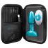 b-Vibe Rimming - Vibrador anal turquesa com esferas giratórias