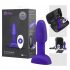 b-Vibe Rimming - vibrador anal rotativo com esferas (roxo)