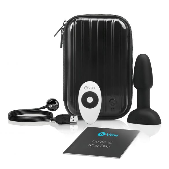 b-Vibe Rimming - Vibrador Anal com Esferas Giratórias (Preto)