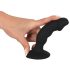 Veludo Negro - Vibrador Anal com Pênis Recarregável (preto)