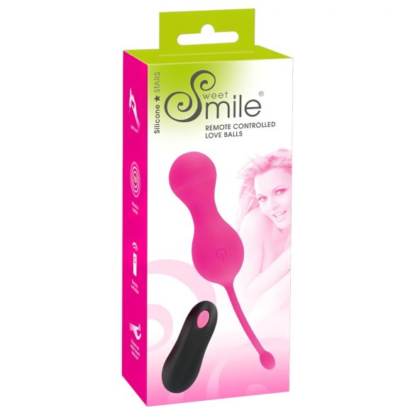 Bolas do Amor SMILE - ovo vibratório com controle, rosa