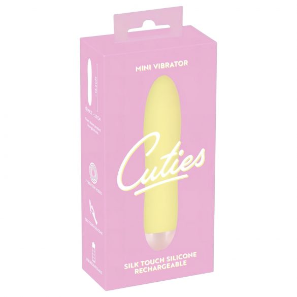 Cuties Mini Amarelo - vibrador compacto, recarregável e em silicone