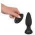 Black Velvet - Vibrador Anal com Pérolas Giratórias (Preto)