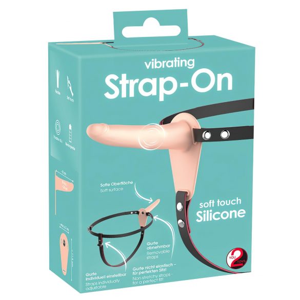 You2Toys - Strap-On: Vibrador Recargável para Cinto (Natural)