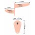 You2Toys - Strap-On - vibrador duplo recarregável (natural)