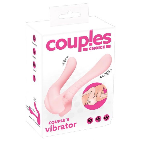 Escolha dos Casais - Vibrador Duplo (Rosa Claro)