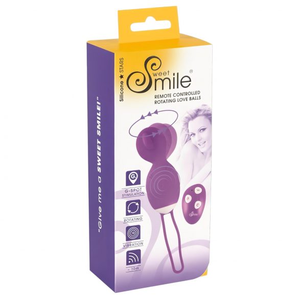 SMILE Love Ball - ovo vibratório giratório (roxo)