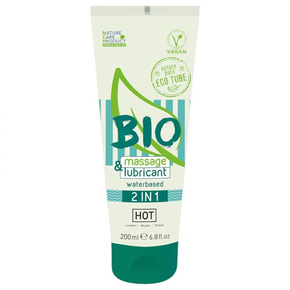 HOT Bio 2 em 1 - Lubrificante e Gel de Massagem à base de água (200ml)