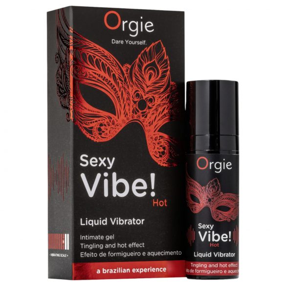 Orgie Sexy Vibe HOT - Vibrador Líquido Morango Quente (15ml)