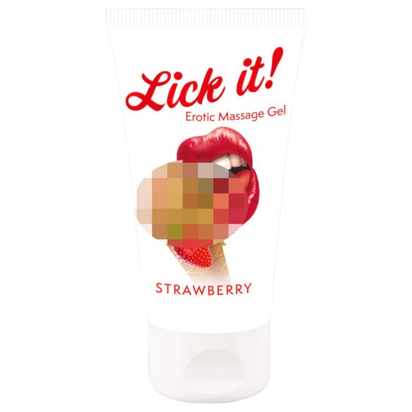 Lick it! - Lubrificante comestível 2 em 1 - Morango (50ml)