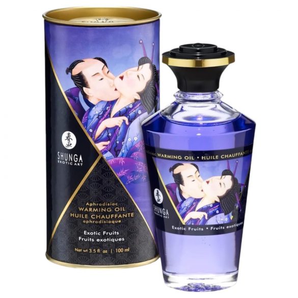 Shunga - óleo de massagem quente - frutas exóticas (100ml)