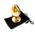 Sunfo - Plug Anal em Metal com Pedra (Dourado-Vermelho)