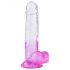 Sunfo - Dildo realista com ventosa 22cm (transparente-roxo)