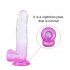 Sunfo - Dildo realista com ventosa 22cm (transparente-roxo)