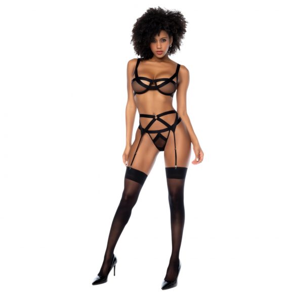 Conjunto de Lingerie Sexy Mapalé (Preto) - L/XL