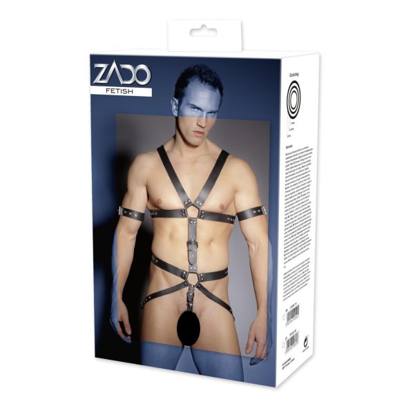 ZADO - Arnês Corporal de Couro com Alças - para Homens