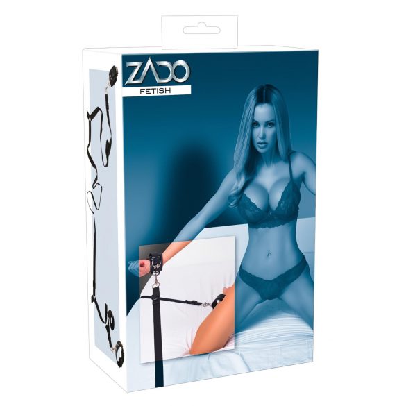 ZADO - Conjunto de Amarração para Cama em Couro (Preto)