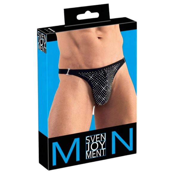 Svenjoyment - Tanga Masculino com Strass (Preto)