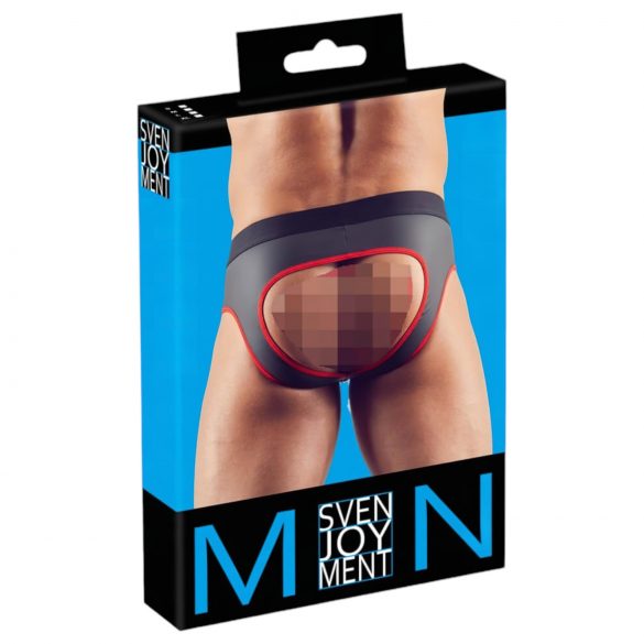 Svenjoyment - jockstrap aberto (preto-vermelho)