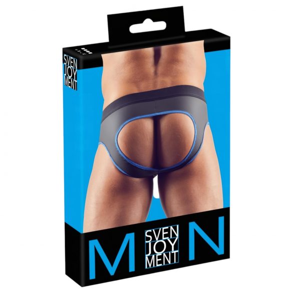 Svenjoyment - jockstrap aberto (preto-azul) - L