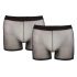 Svenjoyment - Conjunto de boxers transparentes preto (2 peças) S-L