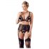 Cottelli Tamanhos Grandes - Trio de Lingerie Rendado (preto)