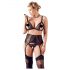 Cottelli Tamanhos Grandes - Trio de Lingerie Rendado (preto)