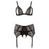 Cottelli Tamanhos Grandes - Trio de Lingerie Rendado (preto)