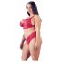 Cottelli Tamanho Plus - Conjunto de Sutiã de Renda Suave (Vermelho)