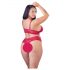 Cottelli Tamanho Plus - Conjunto de Sutiã de Renda Suave (Vermelho)