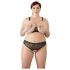 Cottelli Plus Size - Conjunto de sutiã perolado (preto)