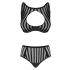 Petite Noir Exclusive - see-through striped bra set (black)