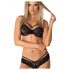 Conjunto de Renda Preta Rosada Obsessive 860-SET-1